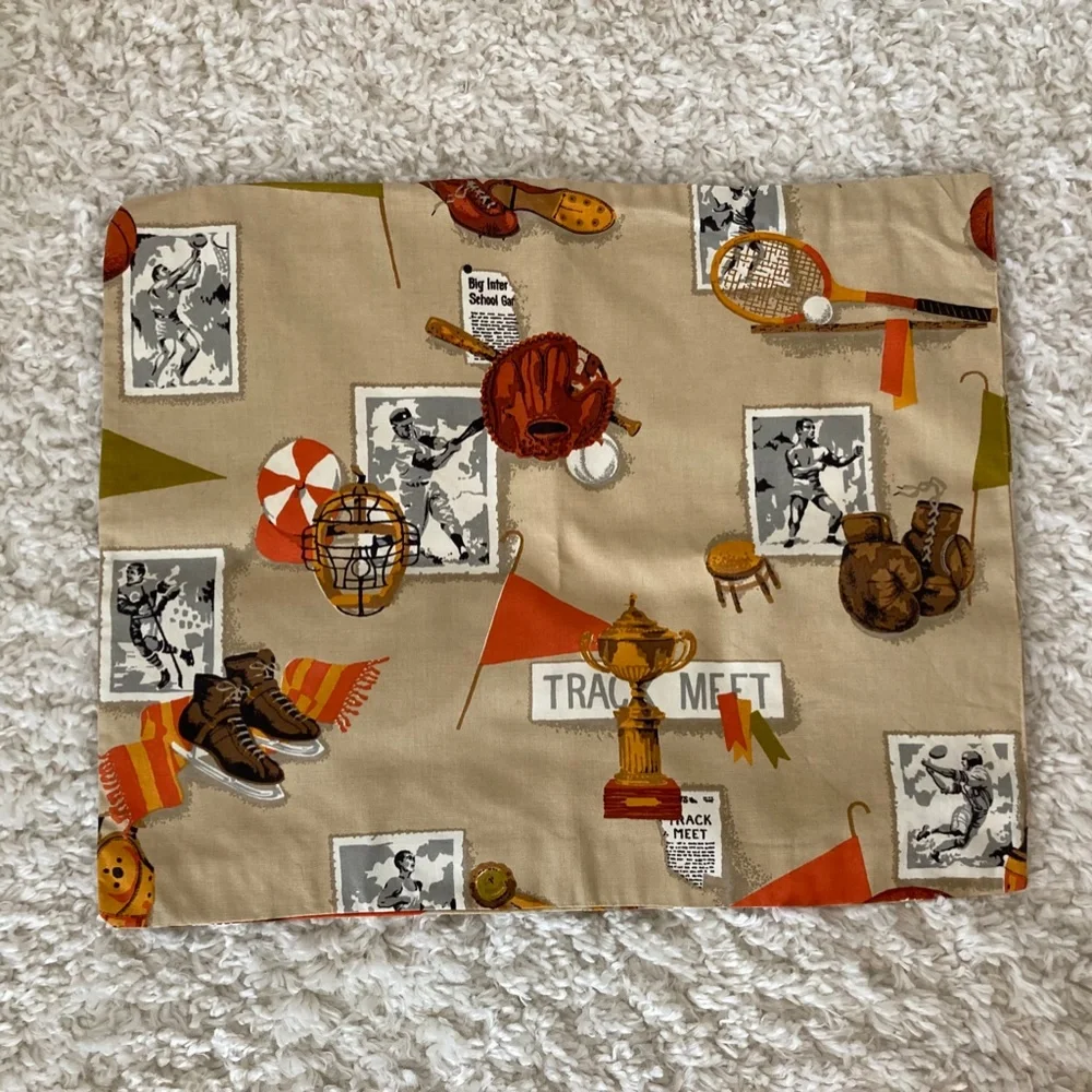Vintage Sports themed pillow cover case